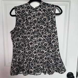 Pink Navy White Peplum Too Banana Republic Size medium